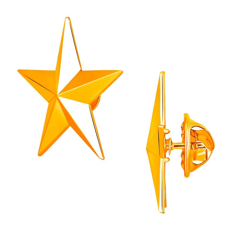 Plated Star Lapel Pins Badge Combo Set